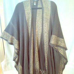 Black & Gold poncho